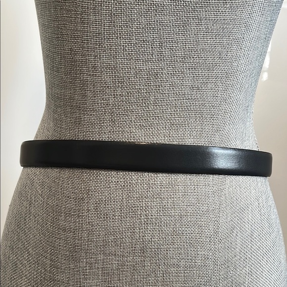 Full Leather Belt in Charcoal Grey 1" wide, Size L - Picture 4 of 9
